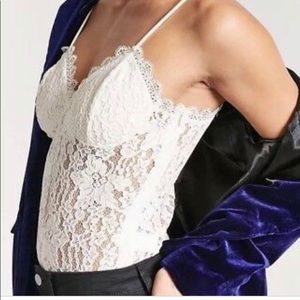 Forever 21 white lace bodysuit